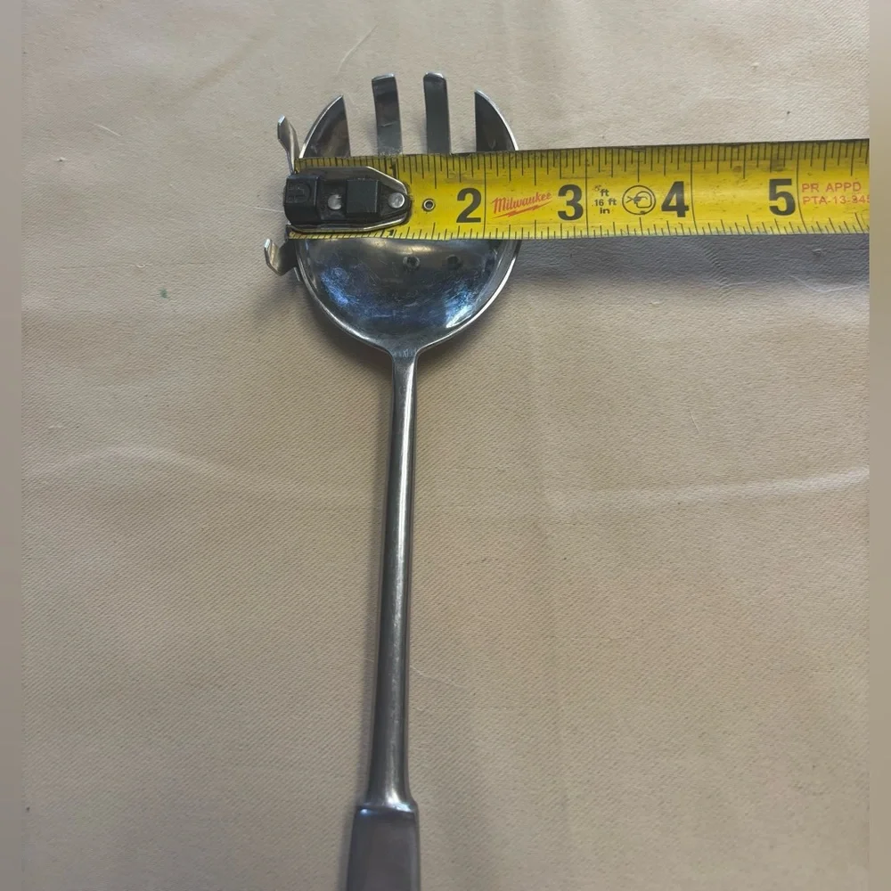 Vintage Capri Stainless Steel Italy Salad Set Spoon‎ Spork 11” Serveware